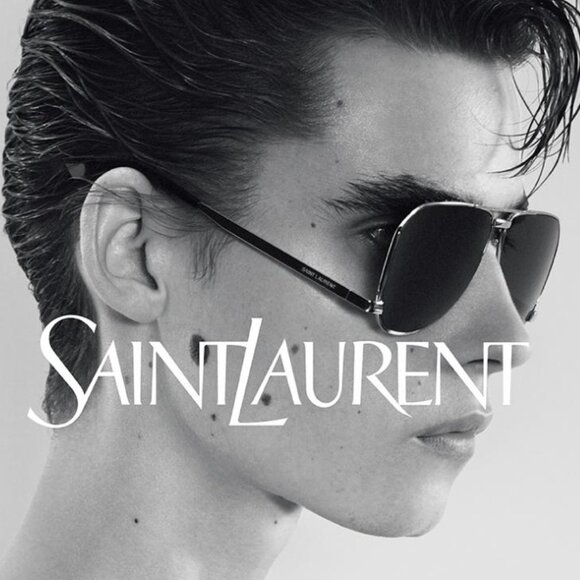 NEW SAINT LAURENT SUNGLASSES SL690 DUST 002 MEN SILVER EYEWEAR SL 690 DUST 002 - Picture 1 of 12